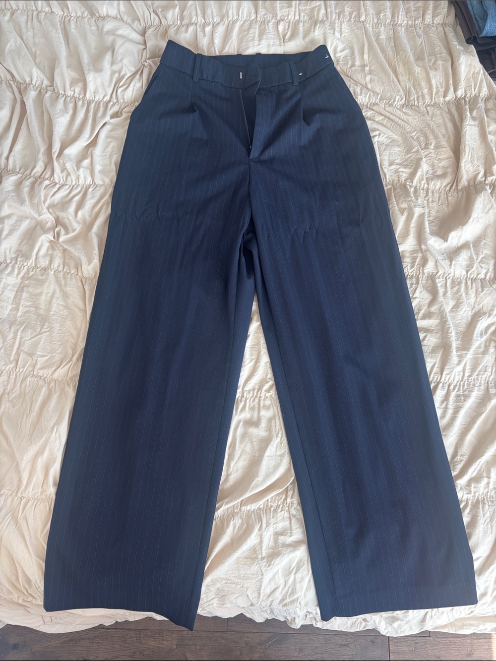 Women’s Navy Pinstripe Dress Pants
